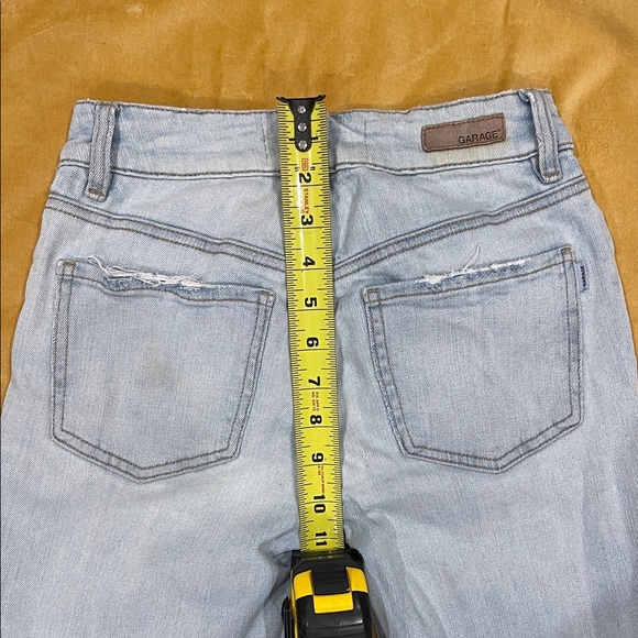 Garage Light Blue Distressed Straight Leg Jeans - Picture 12 of 13